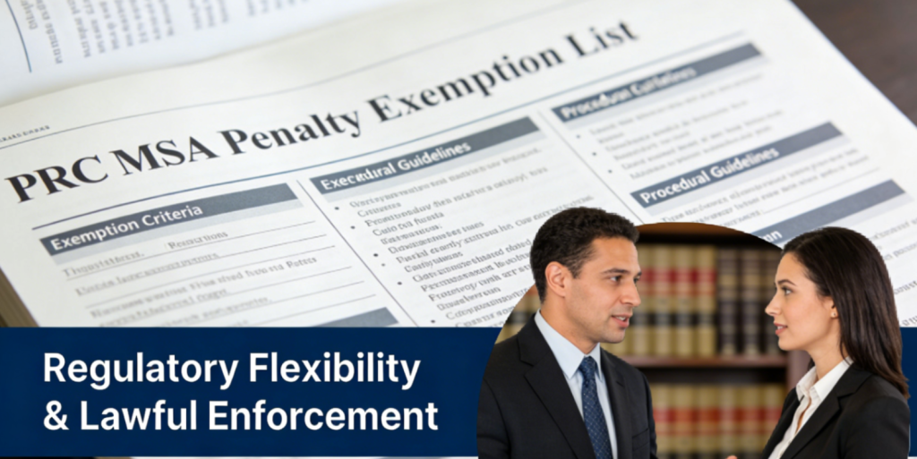 PRC MSA Releases Exemption List for Minor Violations, First-Time Offenses Not Penalized