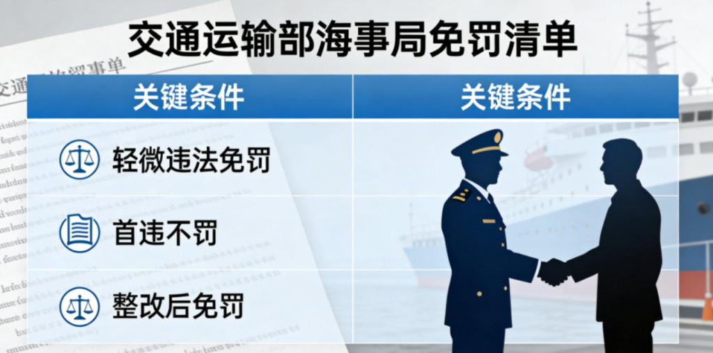 交通运输部海事局发布免罚清单 涉多项轻微违法行为首违不罚